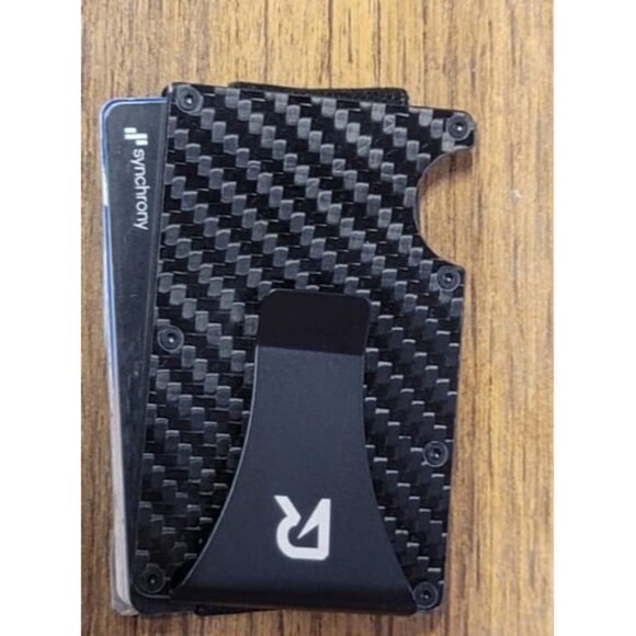 Slim Wallet for Men with Money Clip - RFID Blocking Carbon Fiber Wallet - Picture 2 of 3